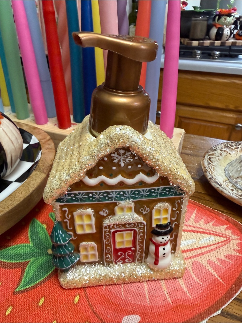 Holiday Gingerbread House Foam Soap Dispenser Bath and Body Works
